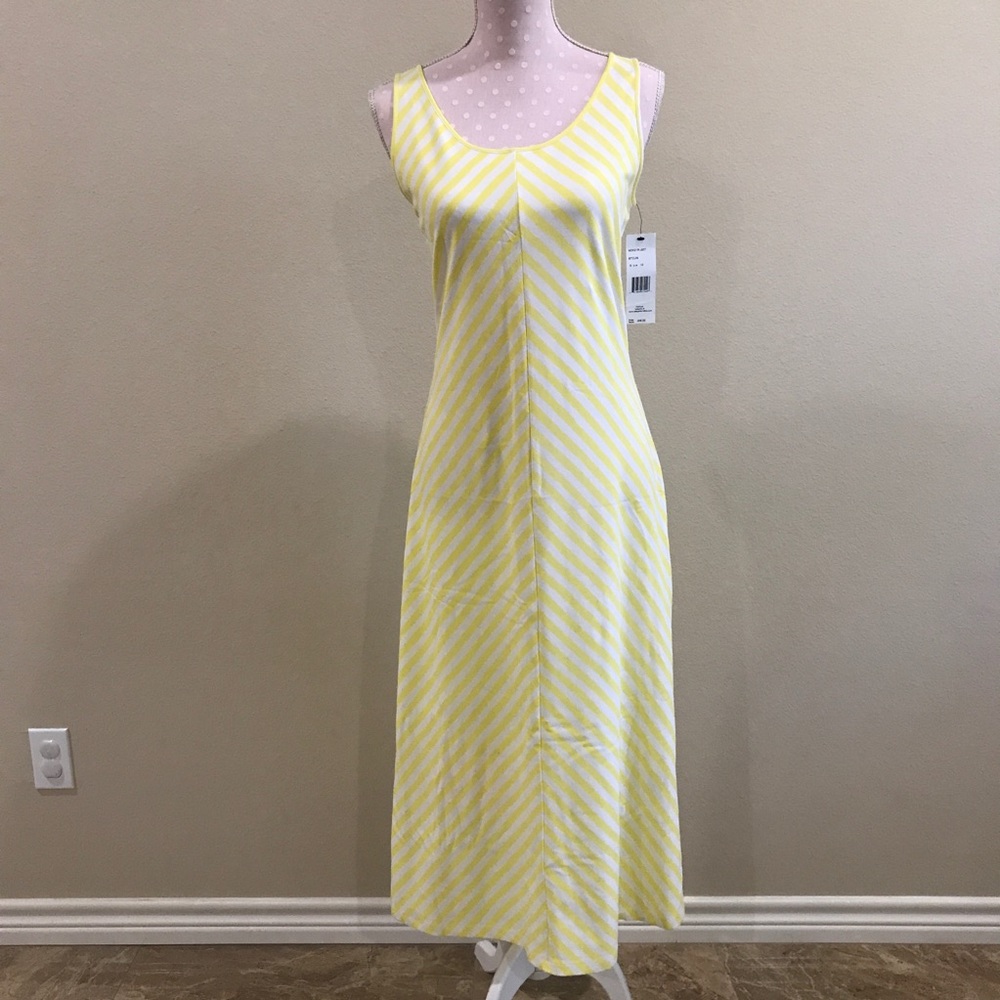 LAFAYATTE 148 New York white yellow chevron dress